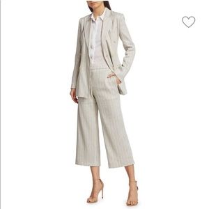 Stripe Pull-On Wide-Leg Pants